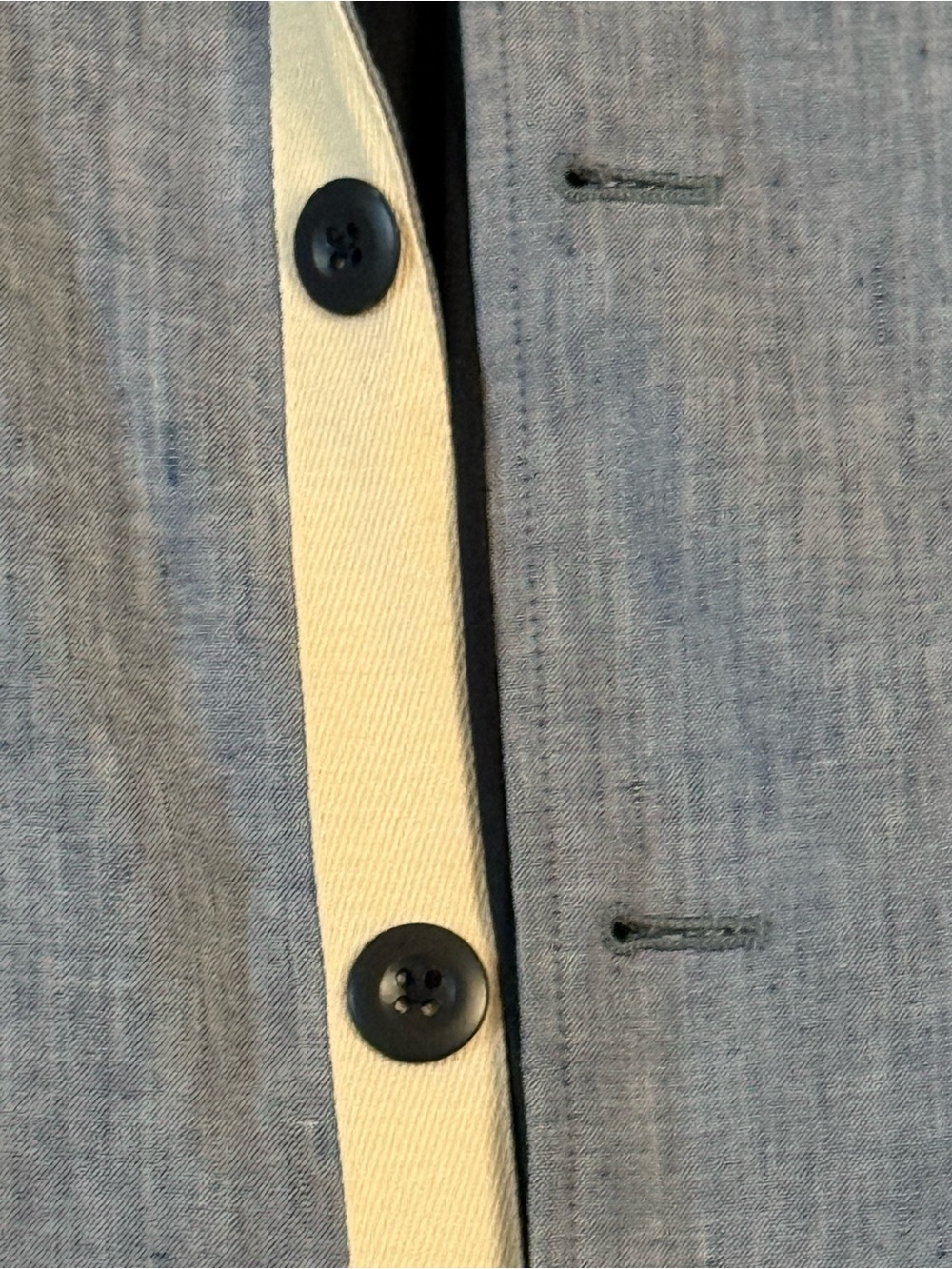 Express Light Blue Button-Front Shirt Jacket - Picture 3 of 11